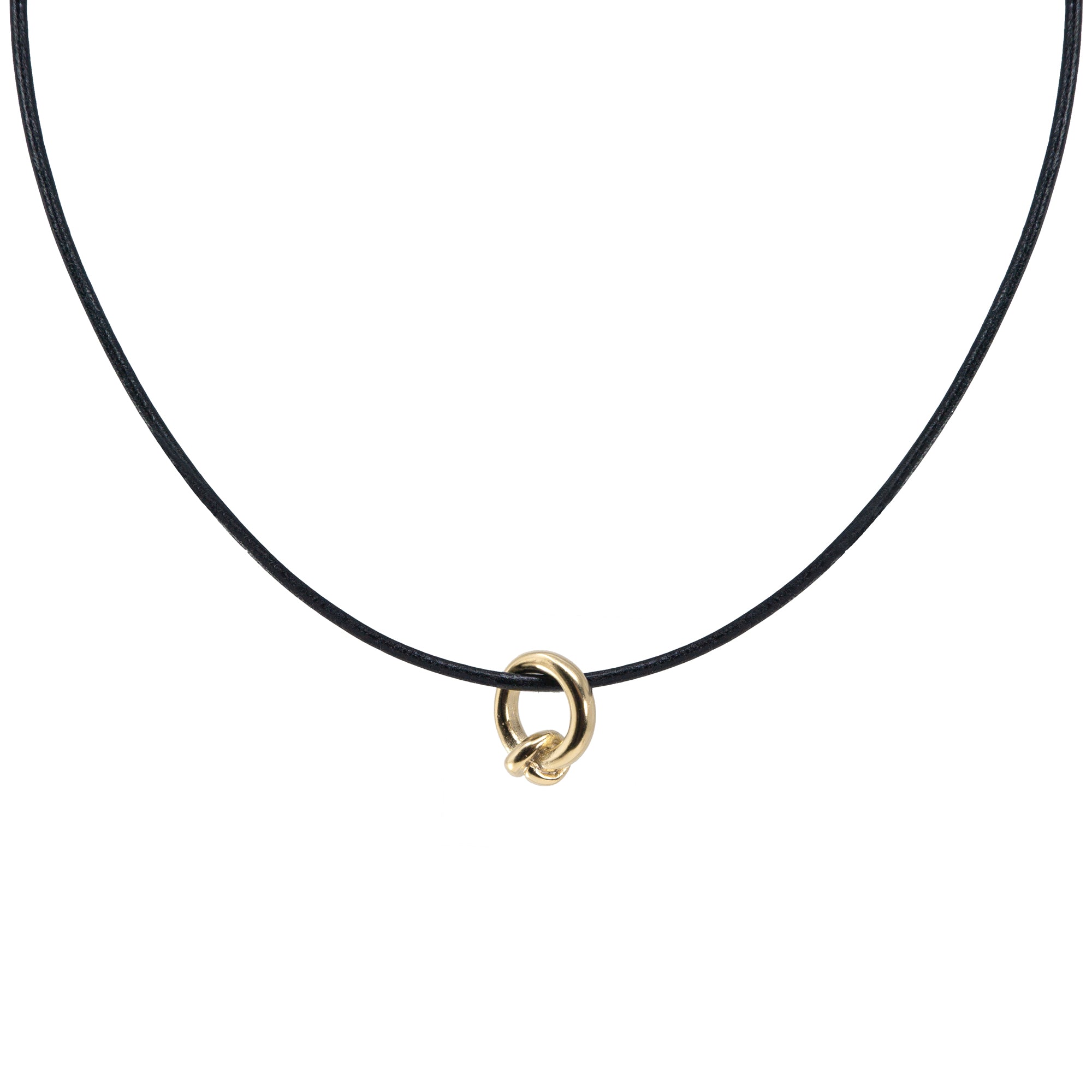 Black Knot-pendant cord choker necklace, Otiumberg