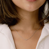 Petite Round Diamond Necklace