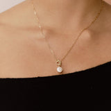 Elena Coin Pearl Toggle Necklace