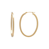 14Kt Oval Hoop Earrings