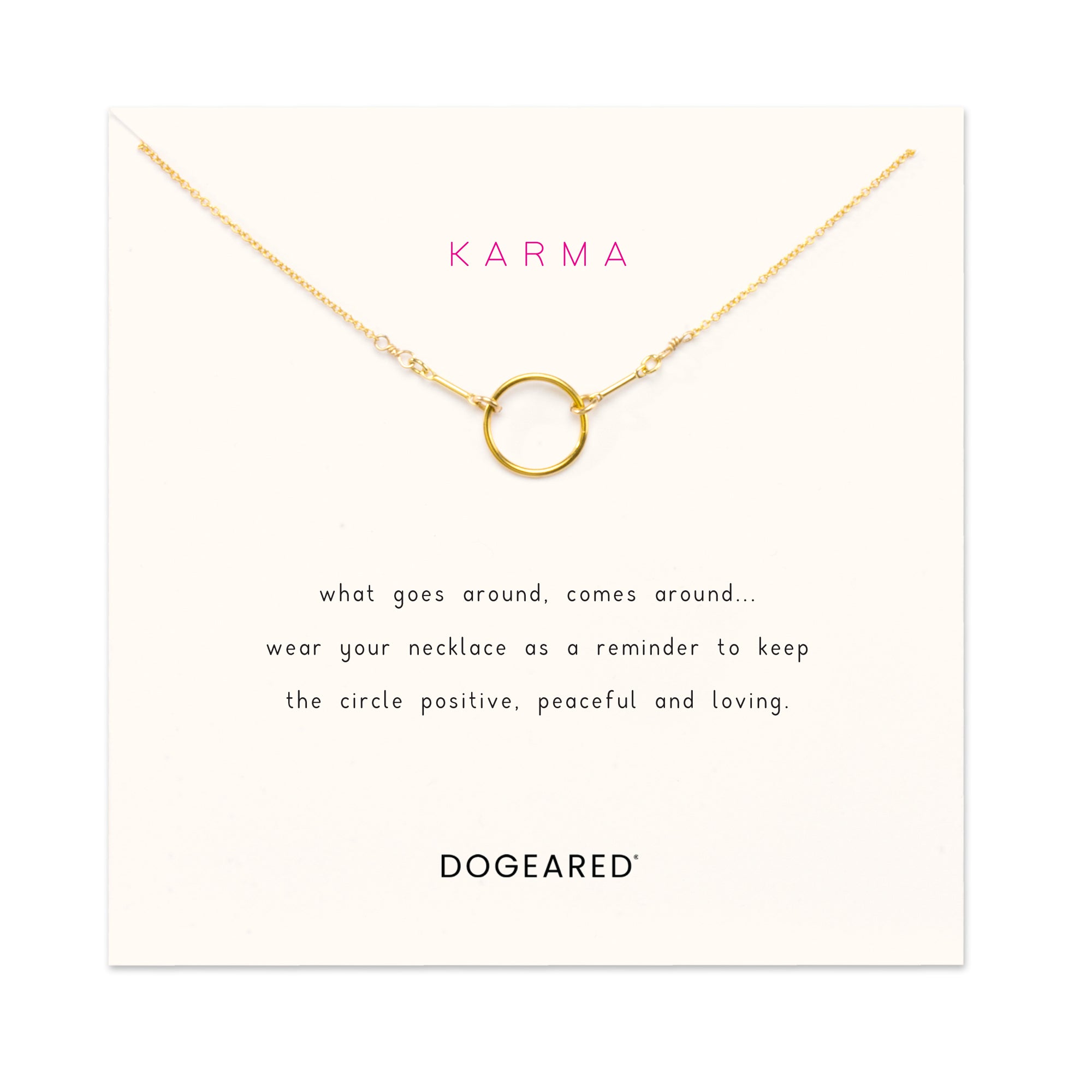 Modern best selling karma necklace