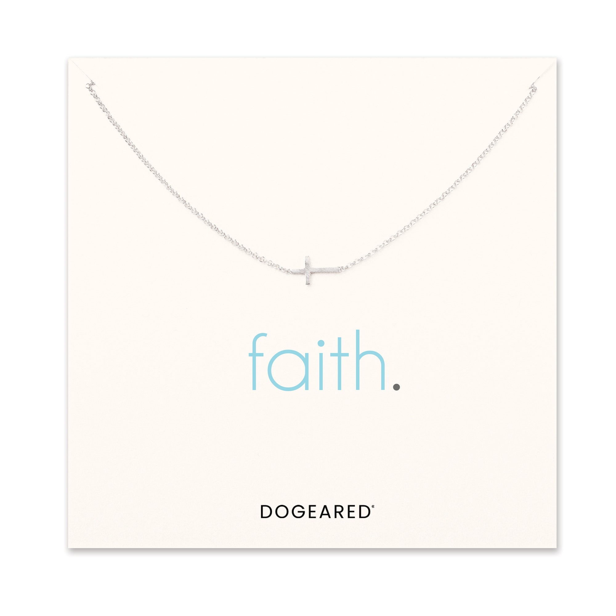 Faith sideways cross necklace