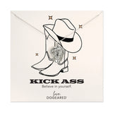 Modern Kick Ass Curved Cowboy Hat Necklace