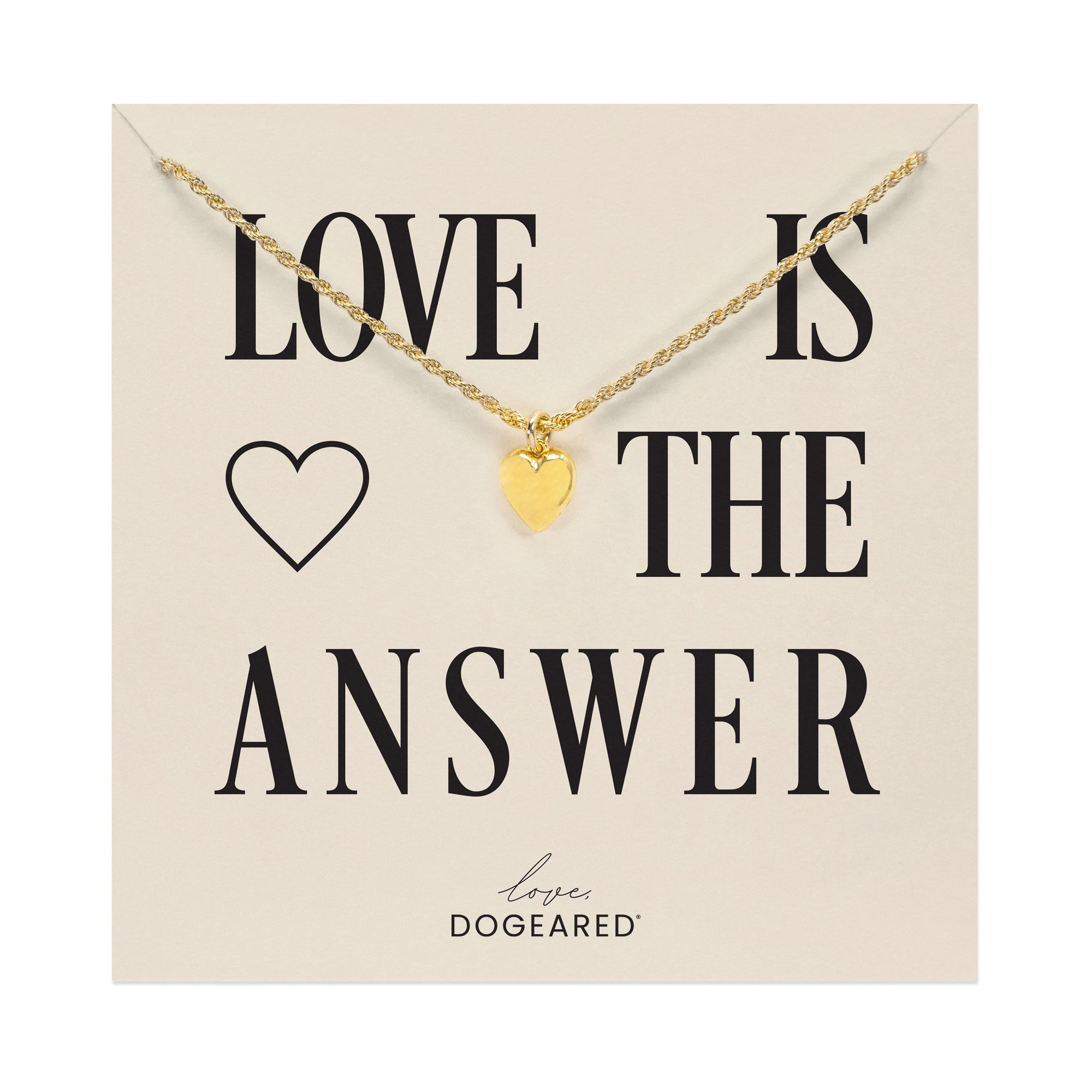 Love is the Answer Heart Necklace | Dogeared