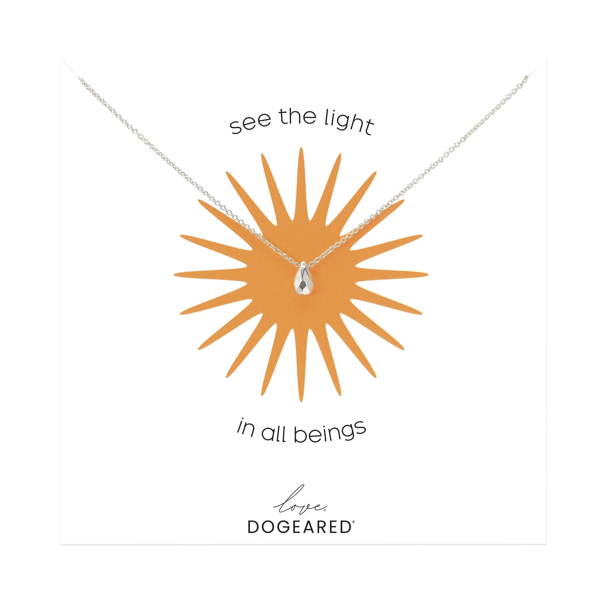 See the Light Faceted Teardrop Necklace | Dogeared