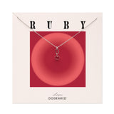 July Birthstone Ruby Necklace