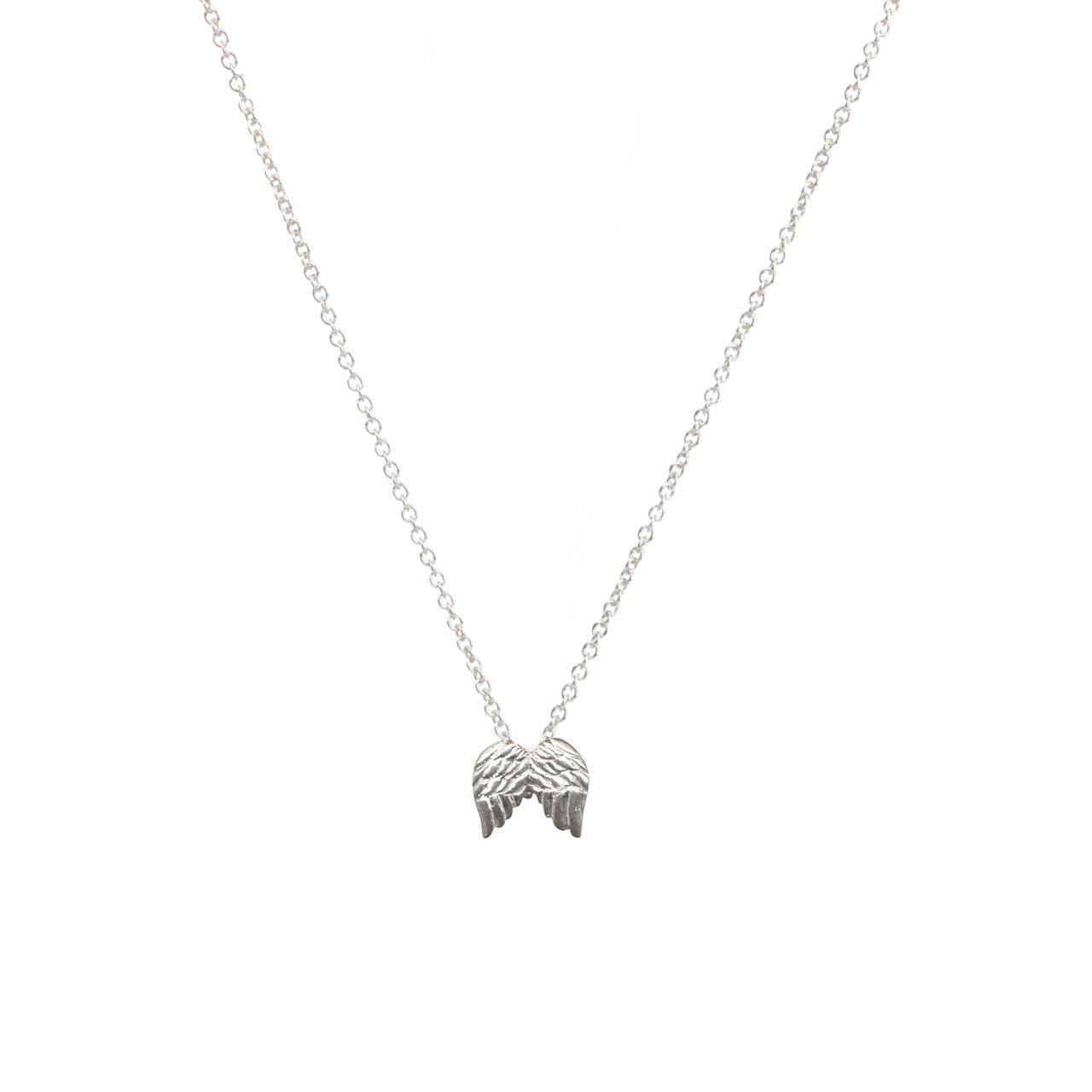 Pavé Heart and Angel Wings Necklace | Sterling silver | Pandora US