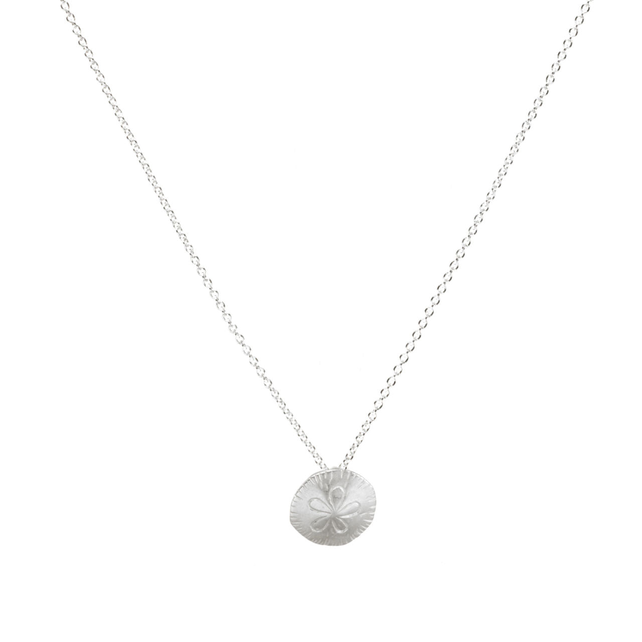 Sand Dollar Necklace With Crystals — Ocean Jewelry